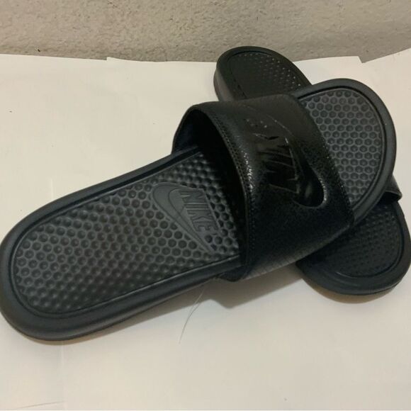 NIKE Men's Benassi Just Do It Black Slide Sandal size 10 - Picture 3 of 7